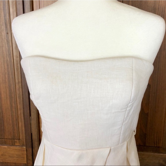 Alythea linen strapless dress Sz Medium - Picture 2 of 7